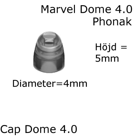  Cap Dome 4.0 10-Pack Marvel SDS 4.0 - Phonak 054-0788