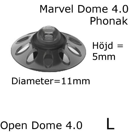  Open Dome 4.0 L 10-Pack Marvel SDS 4.0 - Phonak 054-0787