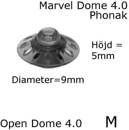  Open Dome 4.0 M 10-Pack Marvel SDS 4.0 - Phonak 054-0786