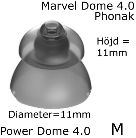  Power Dome 4.0 M 10-Pack Marvel SDS 4.0 - Phonak 054-0821