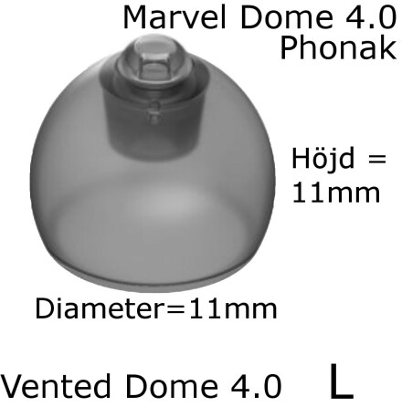  Vented Dome 4.0 L 10-Pack Marvel SDS 4.0 - Phonak 054-0811