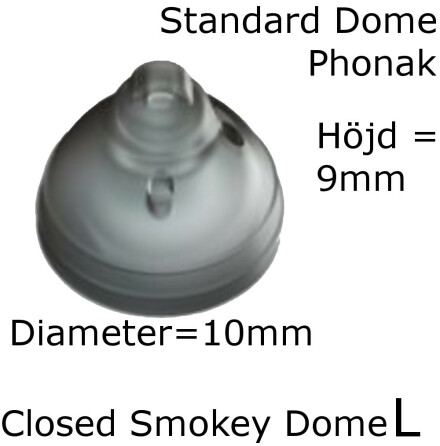 Closed Smokey Dome L 10-Pack - Phonak 054-1992