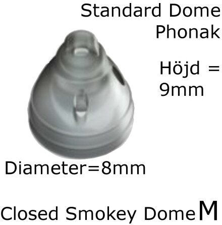 Closed Smokey Dome M 10-Pack - Phonak 054-1991