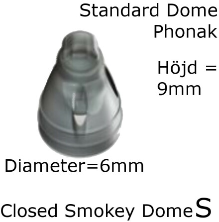 Closed Smokey Dome S 10-Pack - Phonak 054-1990