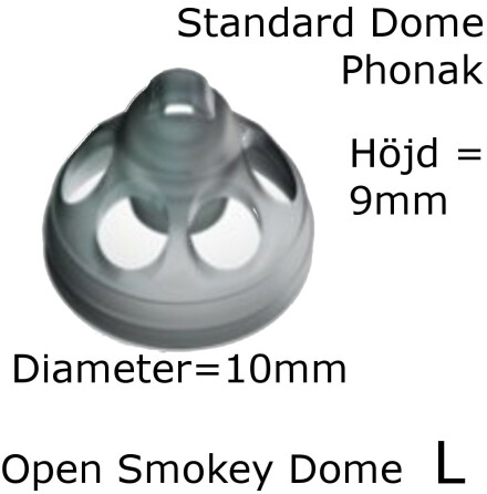 Open Smokey Dome L 10-Pack - Phonak 054-1989